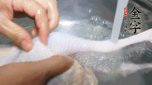 土雞處理干凈。（如果買不到土雞，一般的雞也是可以的，不過需要汆水。溫水下鍋汆燙7分鐘左右，汆燙時需要適時翻動。汆燙雞肉是為了去掉生腥味，也是一次徹底清潔的過程，可以使燉出的湯清爽而不渾濁，鮮香而無異味）