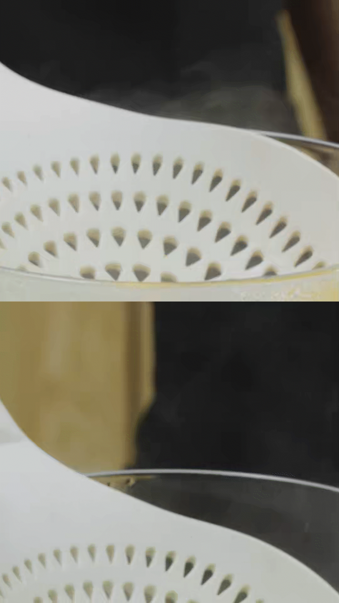 玉米筍對半切開、口蘑切片、豌豆去殼
