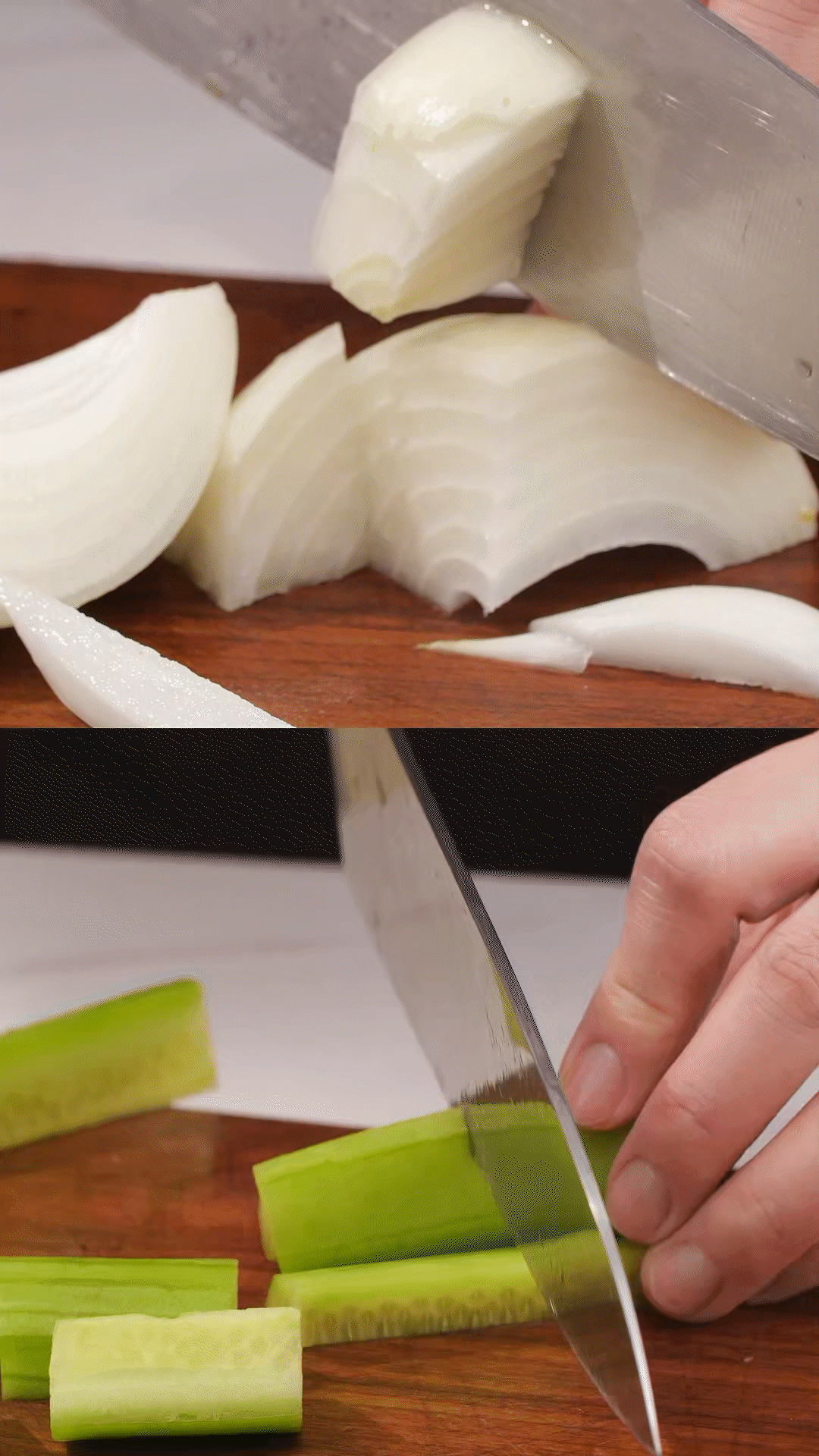 番茄、黃瓜、洋蔥切丁，用適量鹽殺水